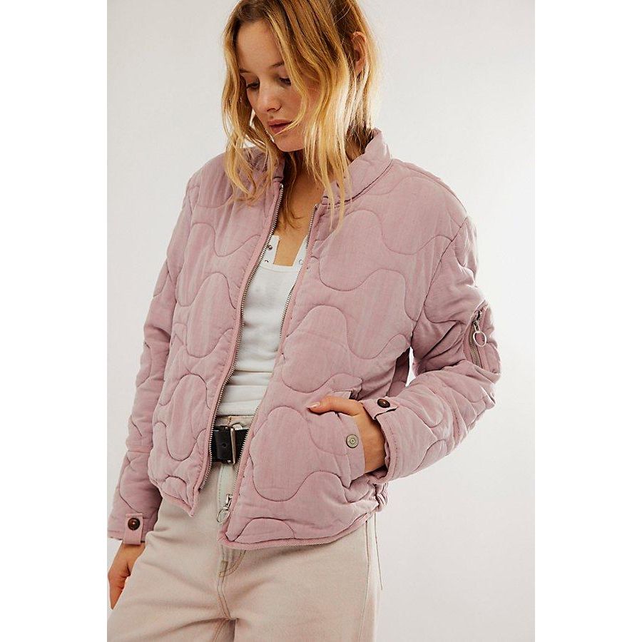 Free People Aura Liner Jacket in Pink