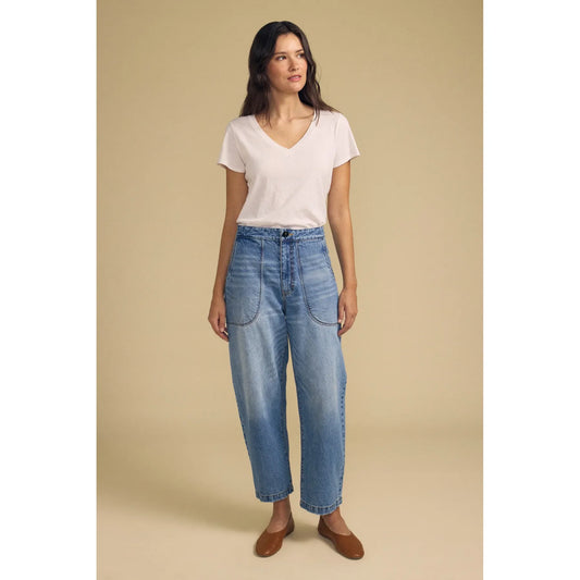 Velvet Esmeralda High Twill Cotton Jean in Indigo