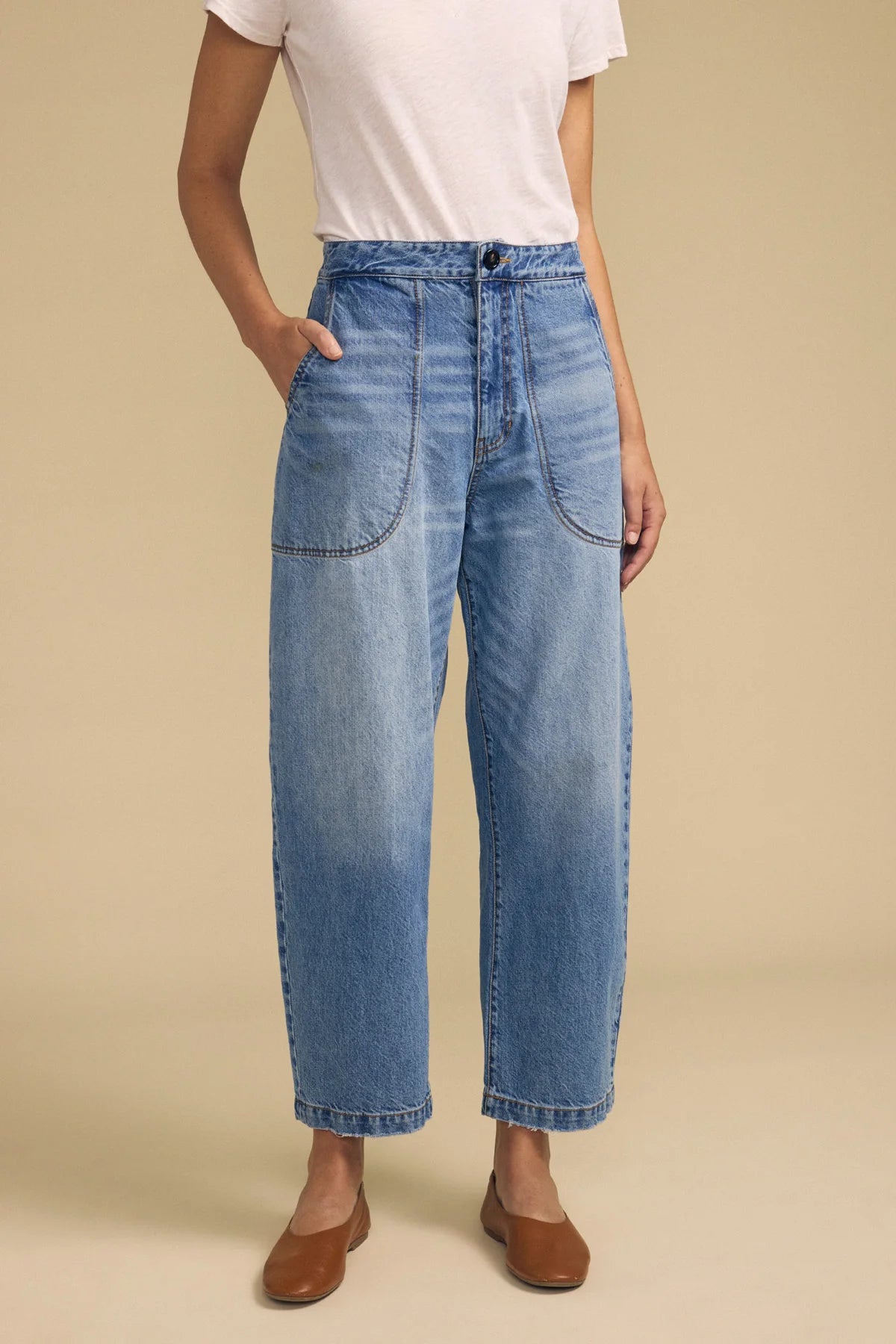 Velvet Esmeralda High Twill Cotton Jean in Indigo