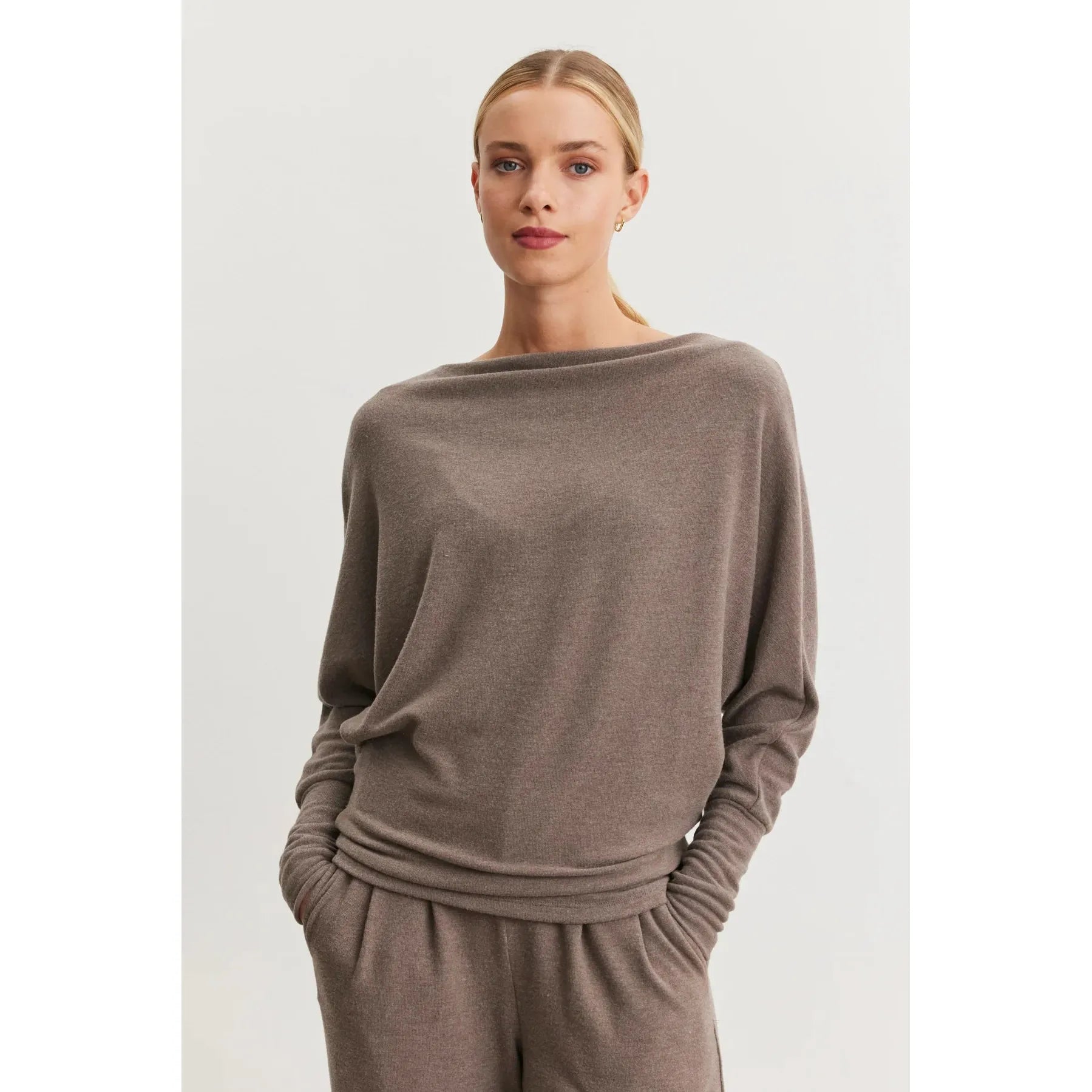 Velvet Selmy Triblend Dolman Top in Mocha