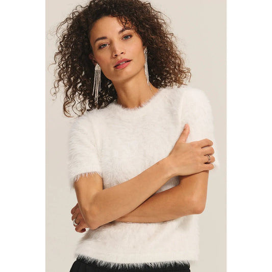 Velvet by Graham & Spencer Kit Sweater in Milk