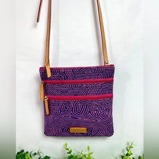 Dooney & Bourke Purple and Pink Patterned Crossbody Bag