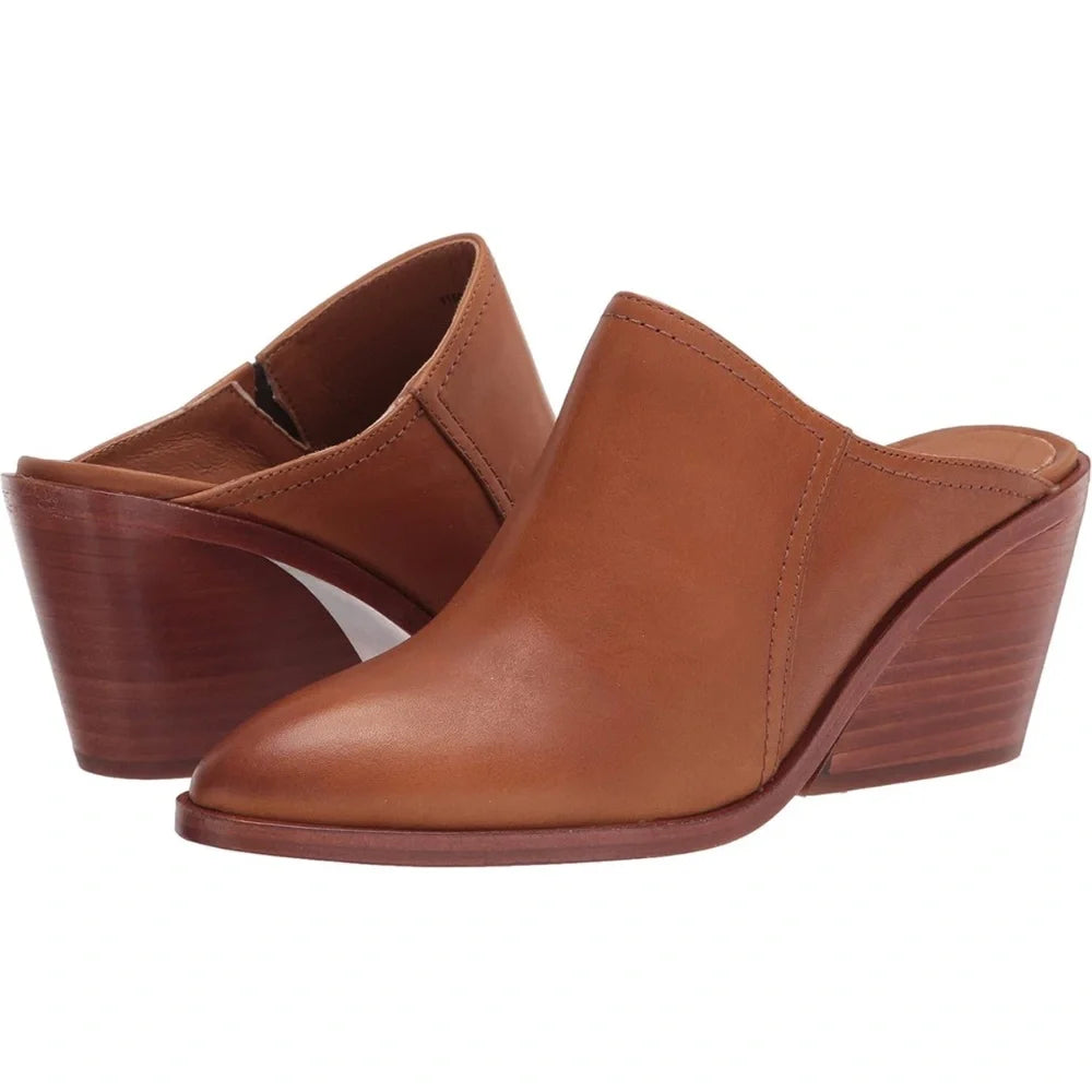 Frye Serena Leather Slide Mules
