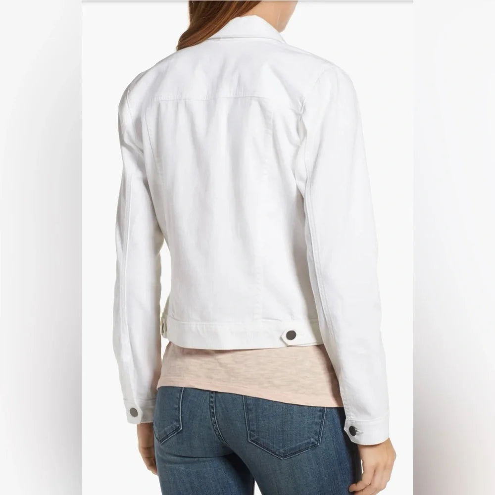 Kut From Kloth Chic Helena Denim Jacket in White