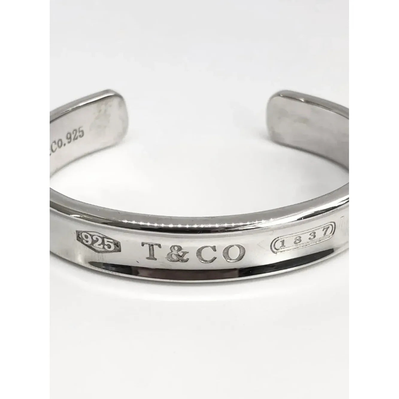 Tiffany & Co 925 Sterling Silver 1837 Concave Wide Cuff Bracelet 1997