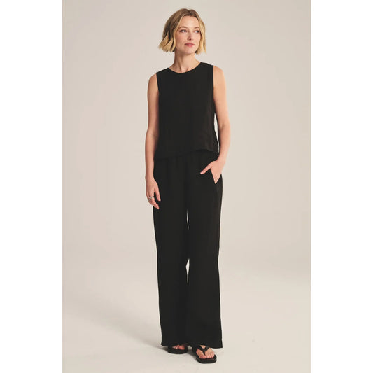 Velvet by Graham & Spencer Lola Linen Pant in Black