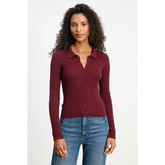 Velvet by Graham & Spencer Nikki Lux Cotton Cashmere Cardigan in Sryah