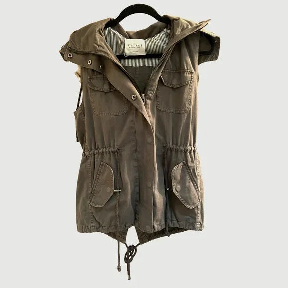 Velvet by Graham & Spencer Utility Military Style Jacket Vest
