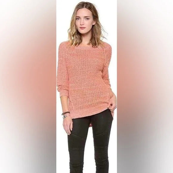Free People Sweater Chunky Marled Knit Long Sleeve Pullover