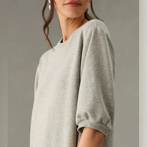 Daily Practice by Anthropologie Tiered Lounge Dress in Light Grey