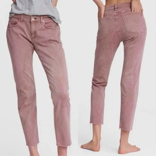 Rag & Bone Dre Low Rise Slim Boyfriend Jeans in Dusty Pink