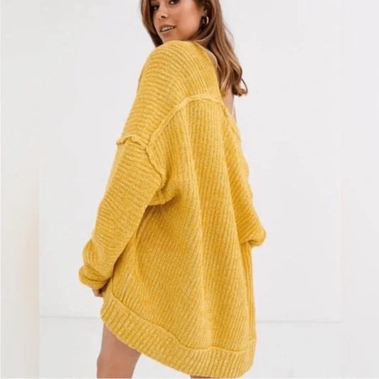 Free People High Hopes Cardigan in Yellow