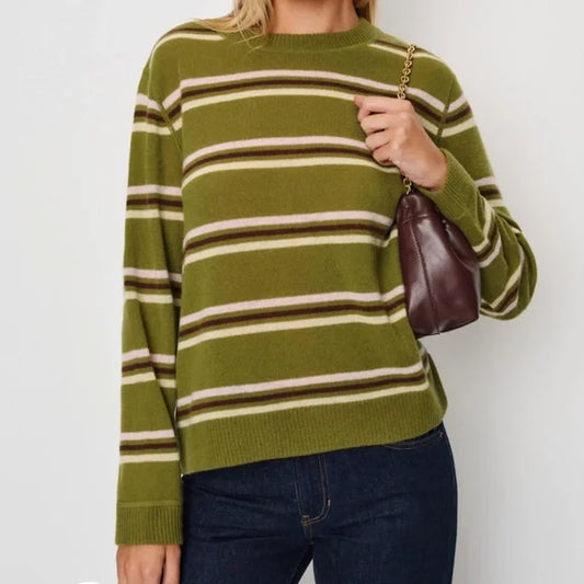 Reformation Cashmere Boyfriend Sweater in Green