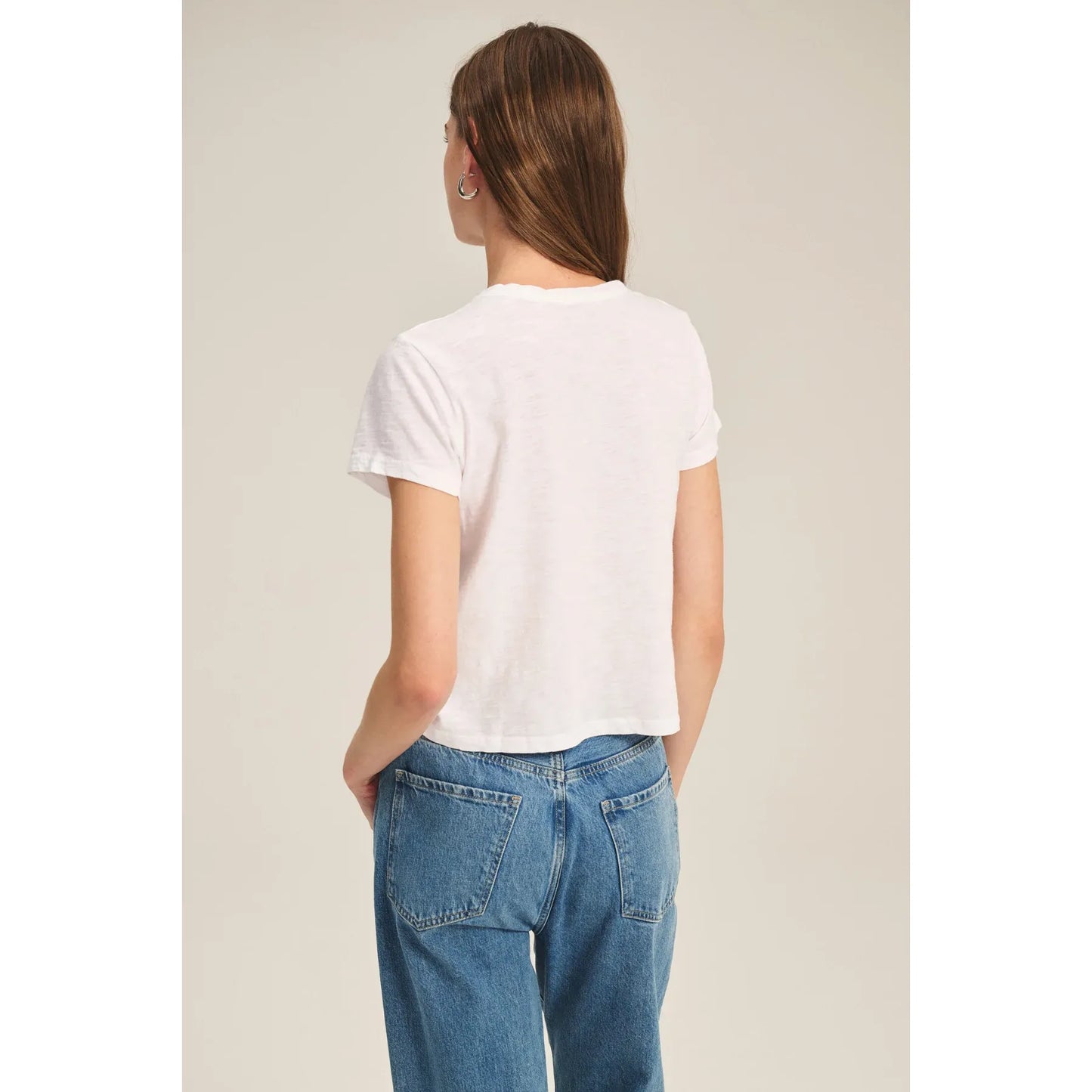 Velvet by Graham and Spencer Marika Cotton Slub Tee in White