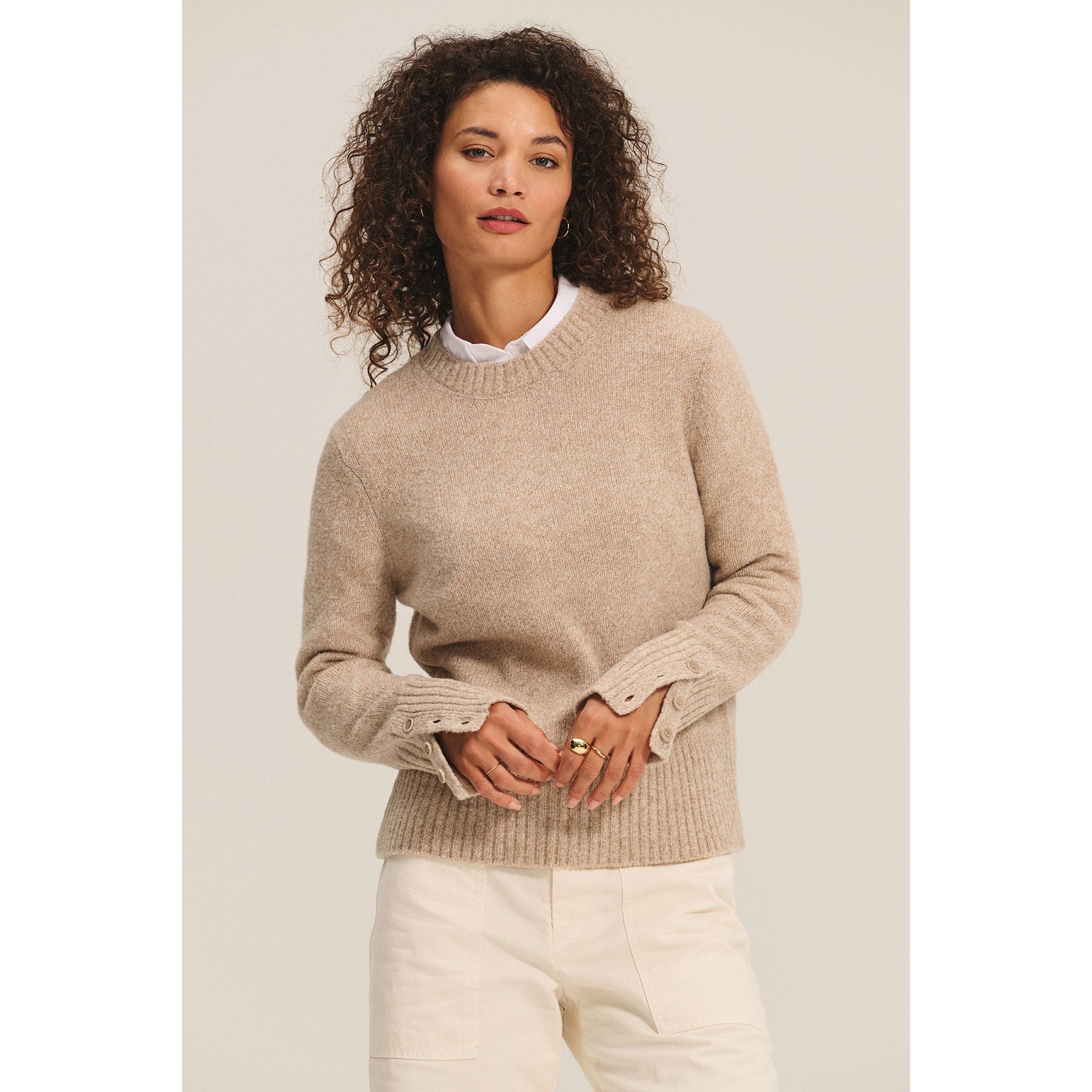 Velvet by Graham & Spencer Maisie Sweater in Oatmeal