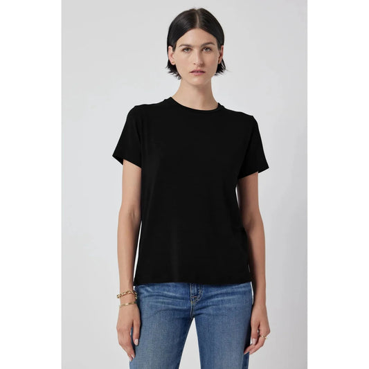 Velvet by Jenny Graham Solana Modal Jersey Short Sleeve Tee in Black