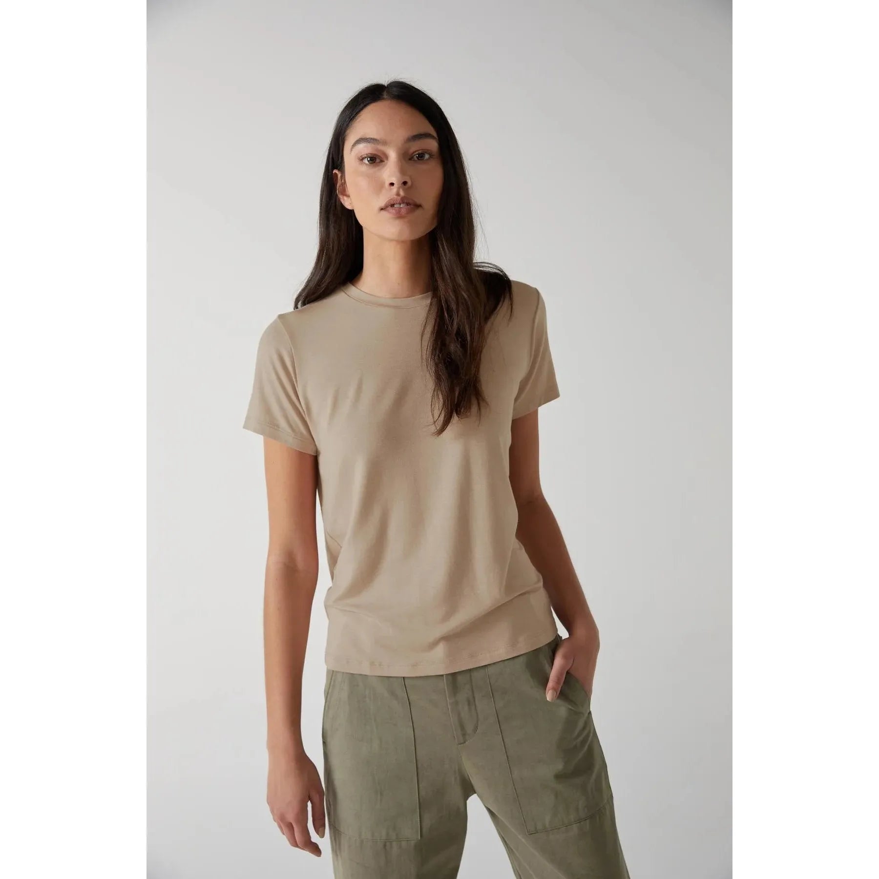 Velvet by Jenny Graham Solana Modal Jersey Short Sleeve Tee in Nude