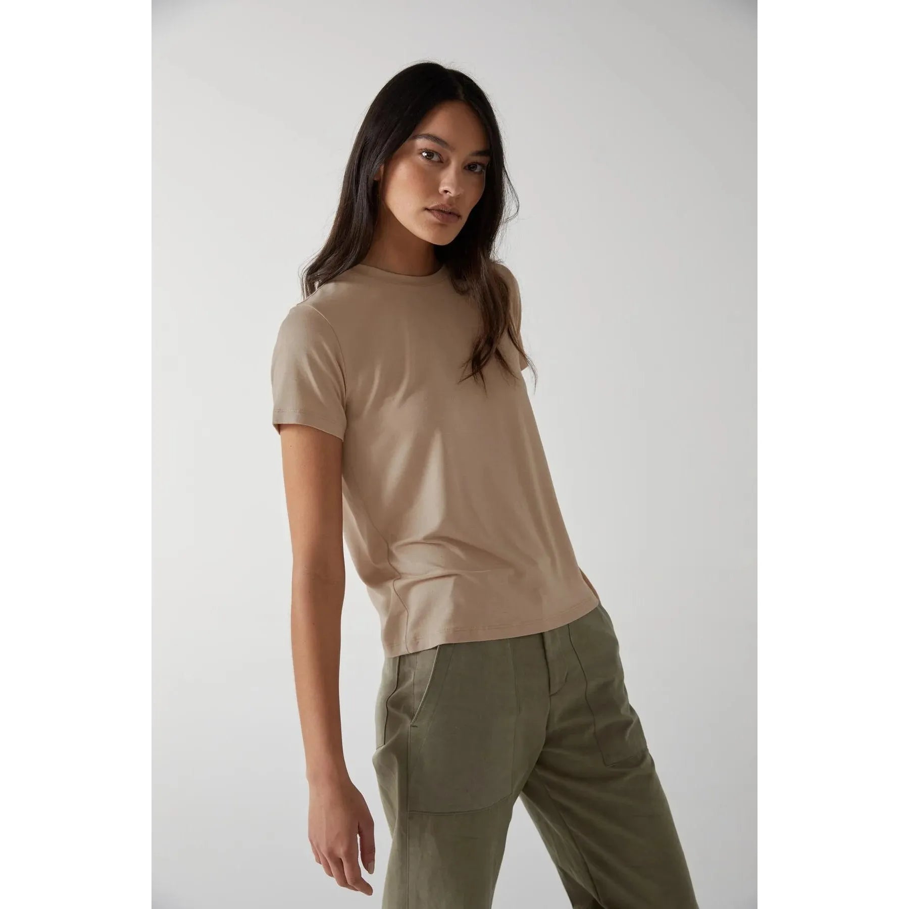 Velvet by Jenny Graham Solana Modal Jersey Short Sleeve Tee in Nude