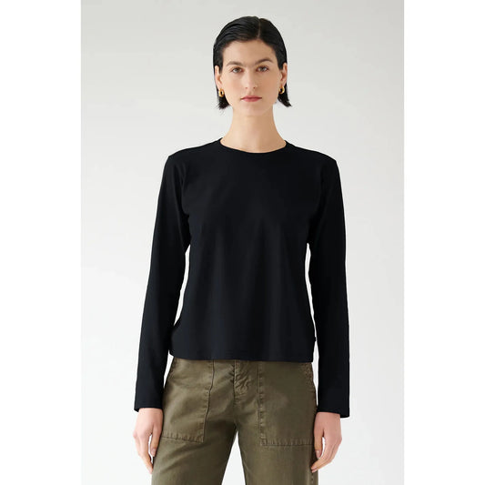 Velvet by Jenny Graham Vicente Organic Long Sleeve Crew in Black