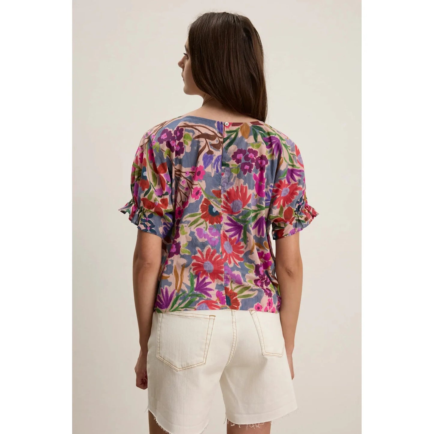 Velvet by Graham & Spencer Printed Voile Delilah Top in Tahiti
