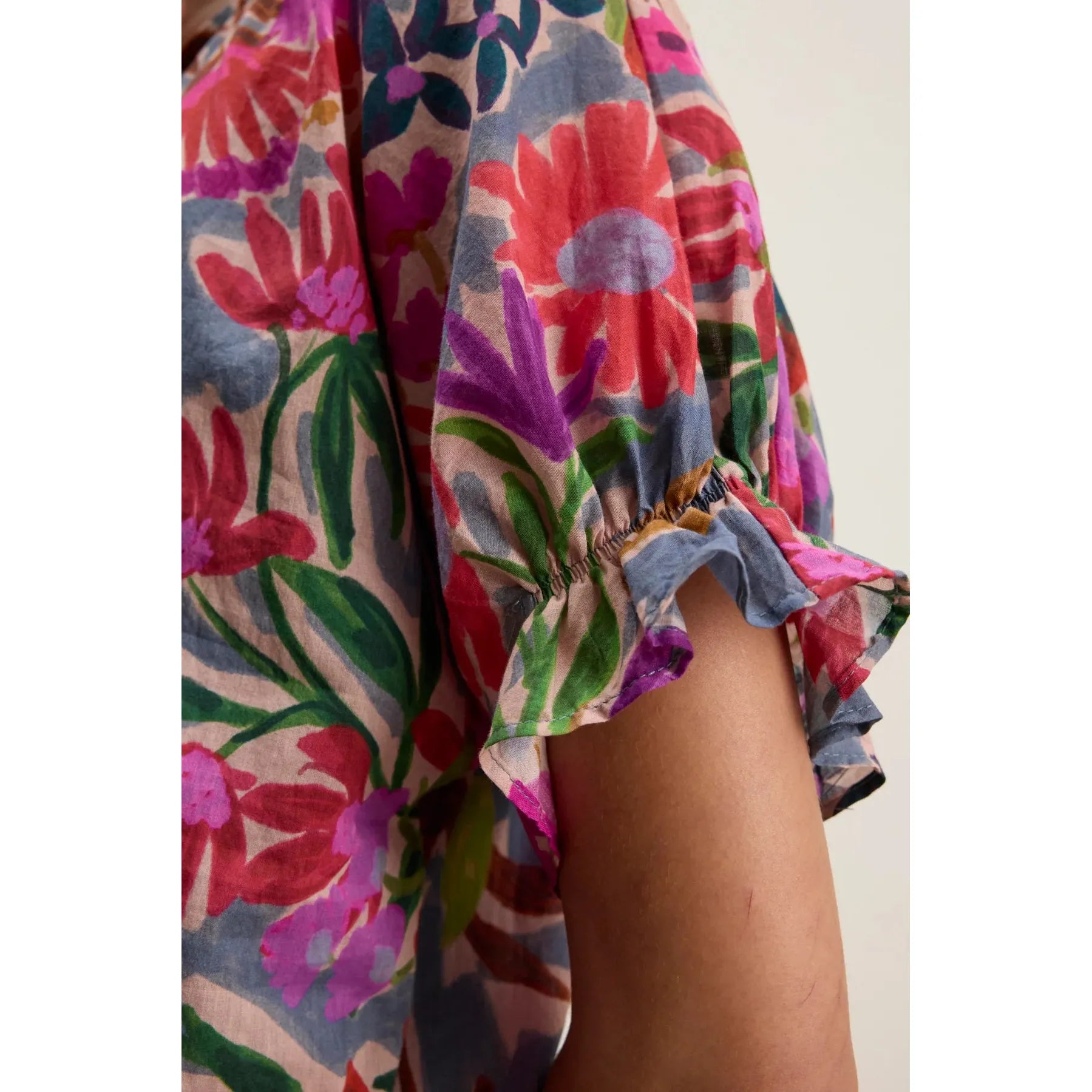 Velvet by Graham & Spencer Printed Voile Delilah Top in Tahiti
