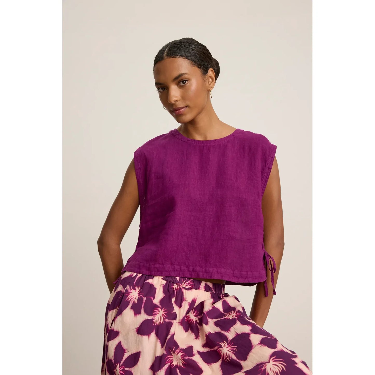 Velvet Purple Linen Top
