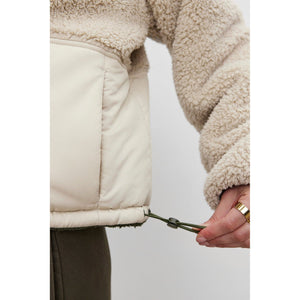 Velvet by Graham and Spencer Tasha Reversible Puffer Sherpa Jacket in Army