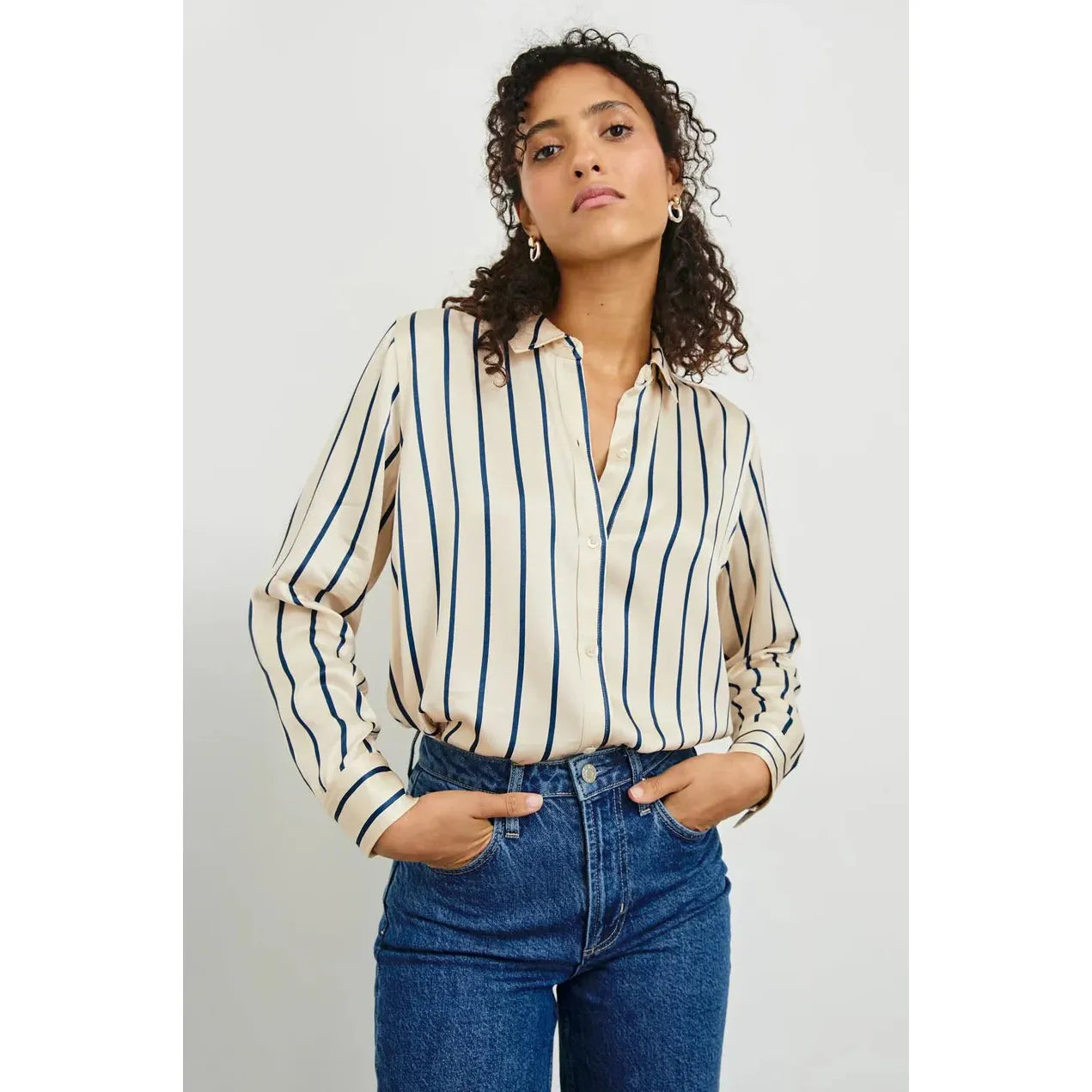 Rails Maria Ceramic Navy Stripe Blouse 