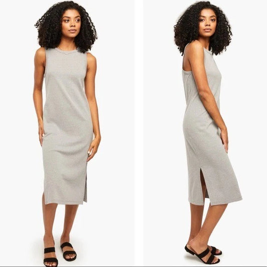 Able Shilpa Midi Casual Tank Dress in Grey