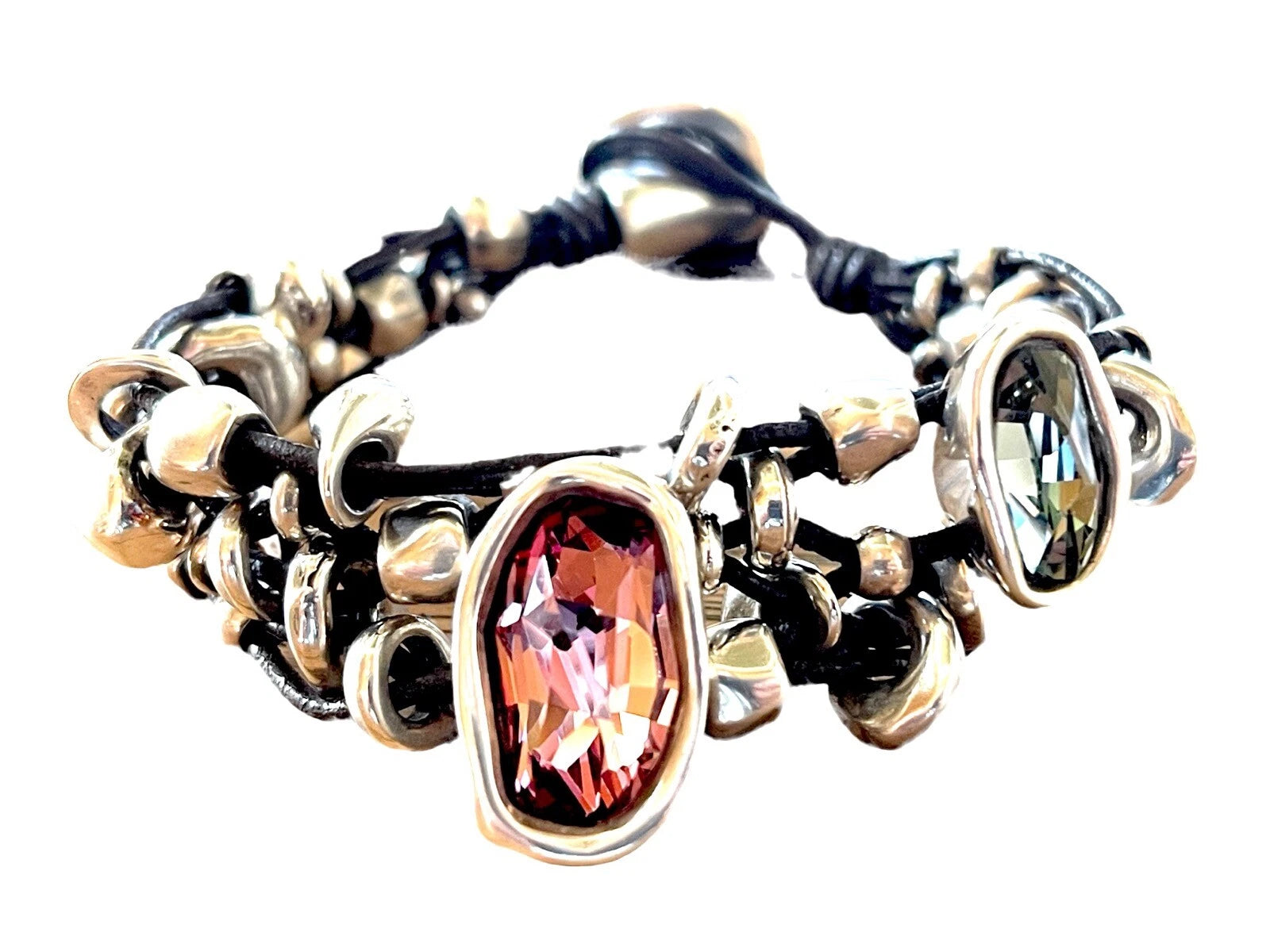 Uno De 50 Silver Plated Swarovski Amethyst Crystal Lady Marmalade Bracelet