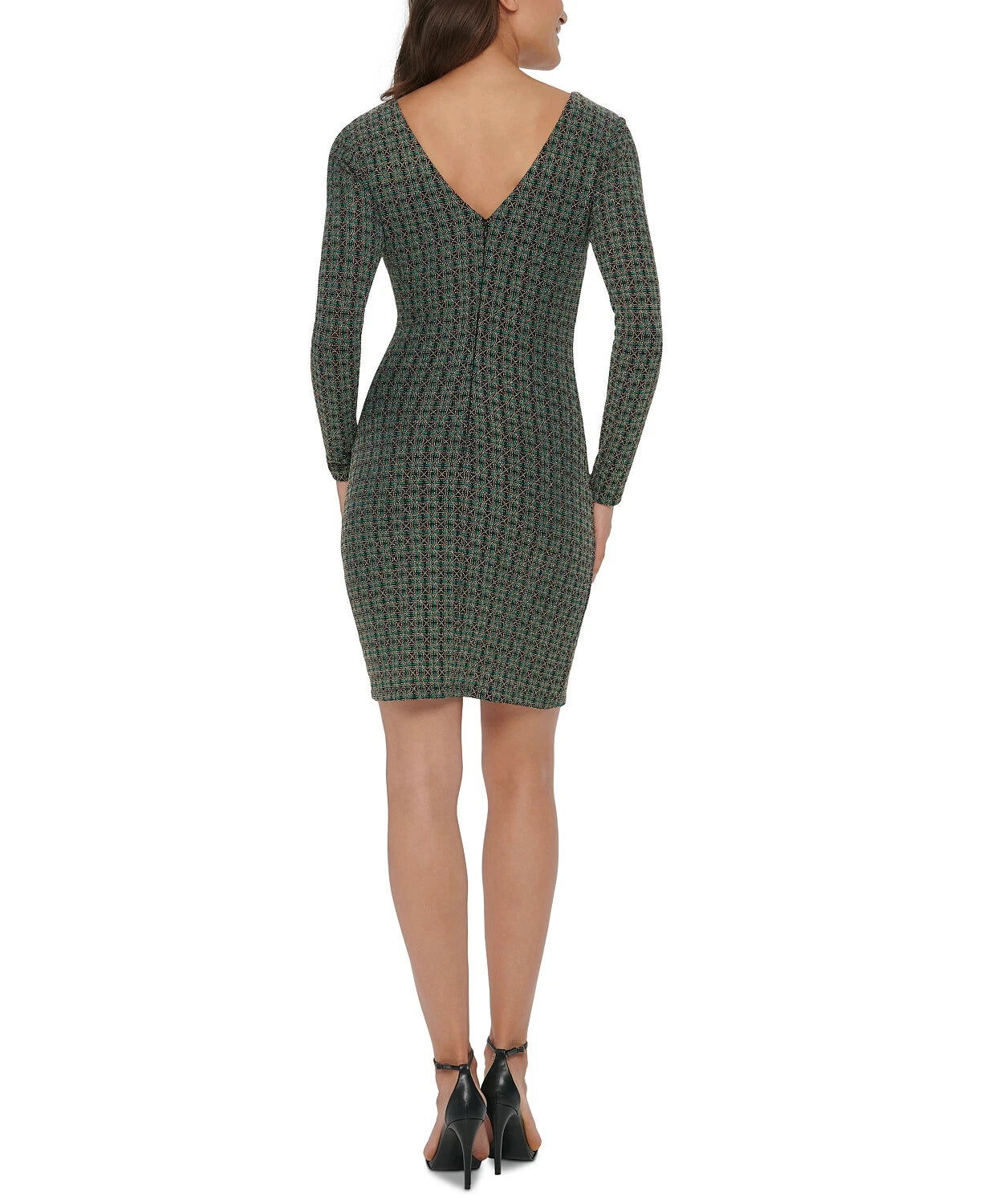 Guess Metallic Dew-Drop Knit Dress in Emerald Multi 