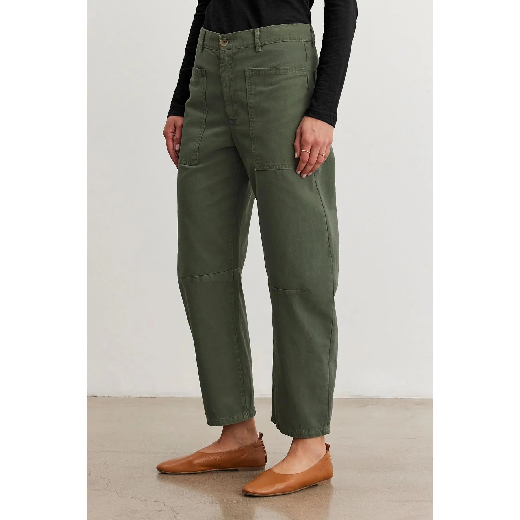 Velvet by Graham and Spencer Brylie Sanded Twill Utility Pant in Cypress