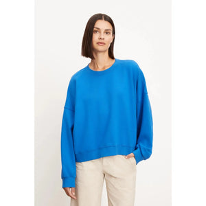 Velvet by Graham & Spencer Margot Oversized Soft Fleece Sweatshirt in Island