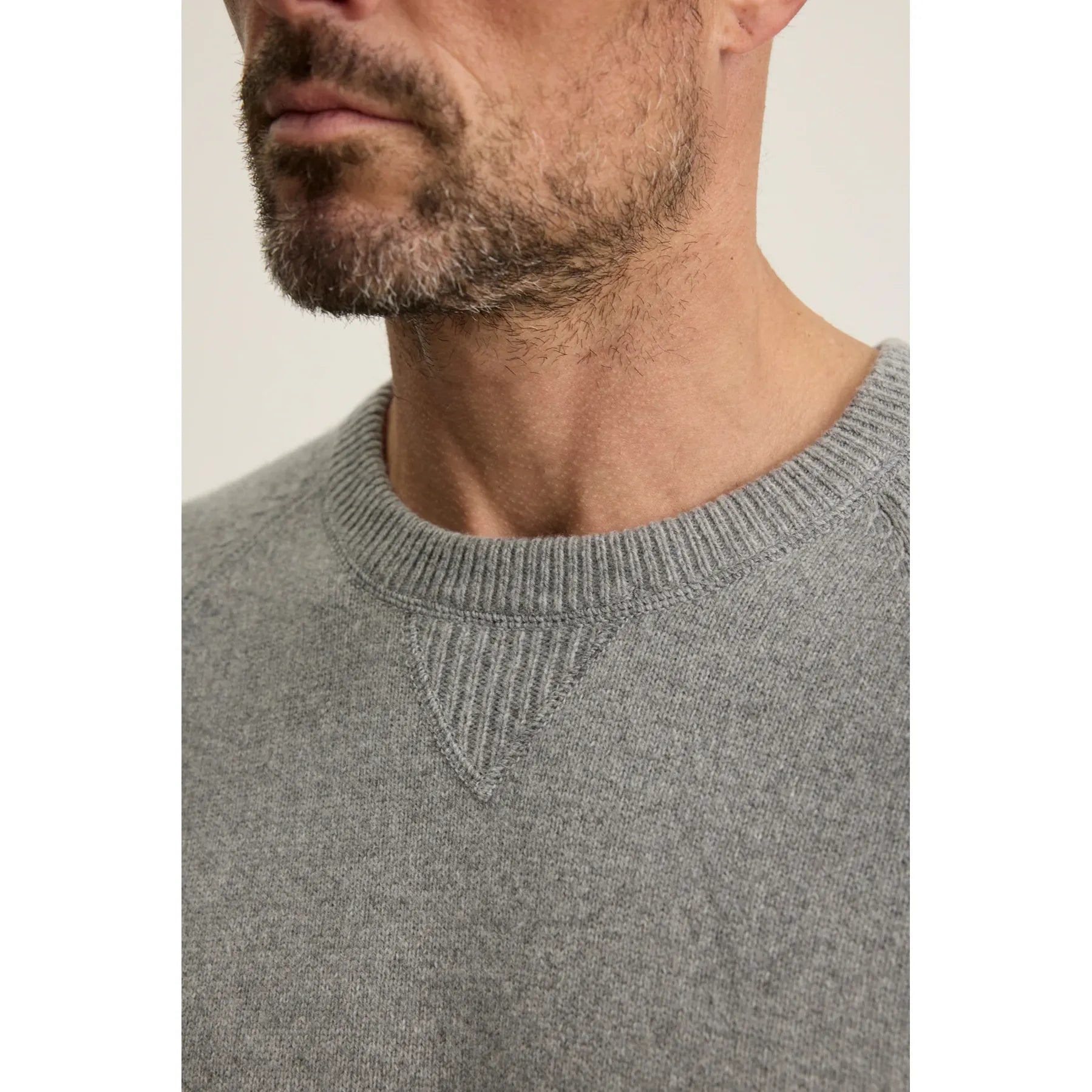 Velvetmen Cortez Sweater in Heather Grey