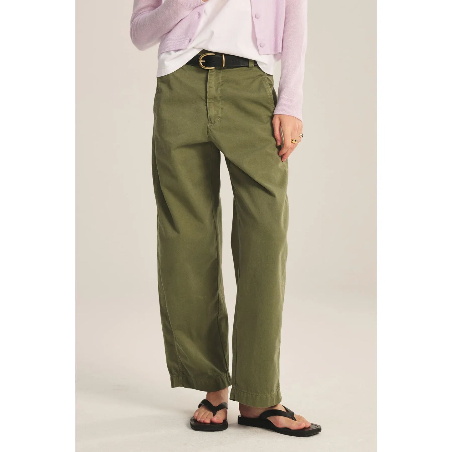 Velvet by Graham & Spencer Tenley Sanded Cotton Pant in Axe