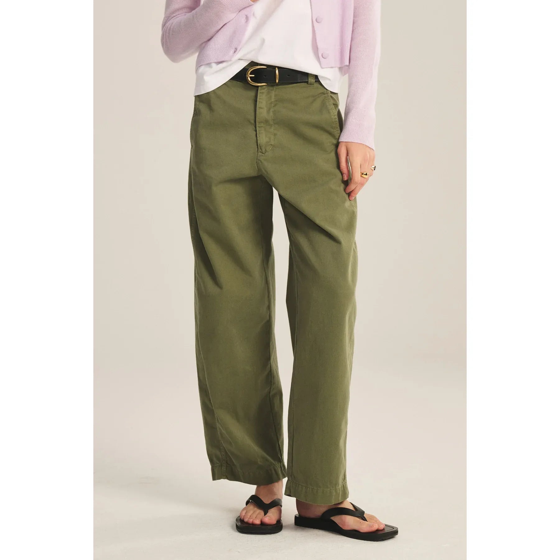 Velvet by Graham & Spencer Tenley Sanded Cotton Pant in Axe