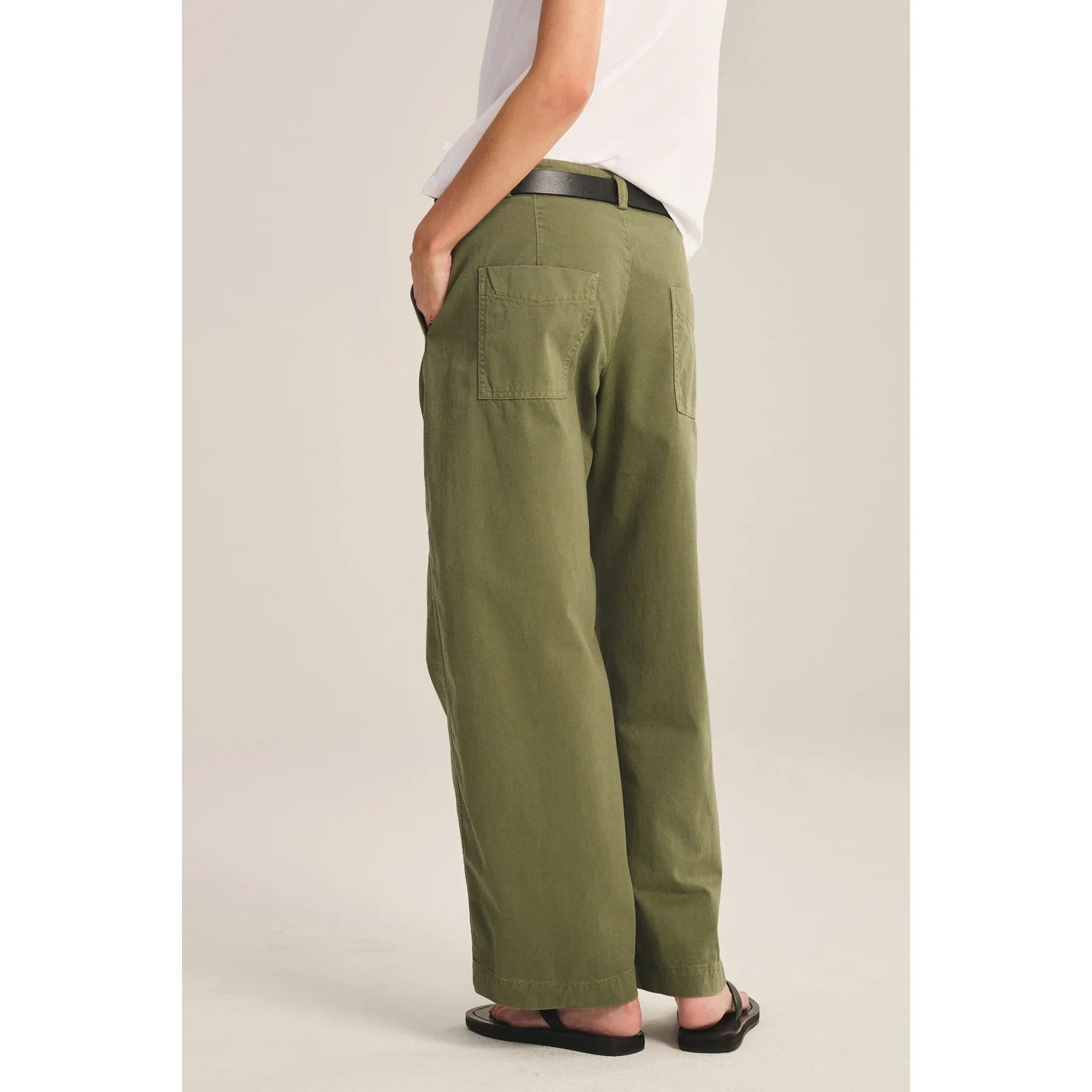 Velvet by Graham & Spencer Tenley Sanded Cotton Pant in Axe