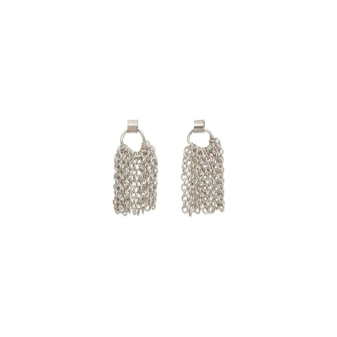 Sarah Macfadden Short Tassel Earring in Sterling Silver