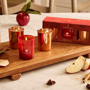 Thymes Simmered Cider Aromatic Votive Trio
