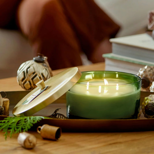 Thymes Frasier Fir Green 4 Wick Candle