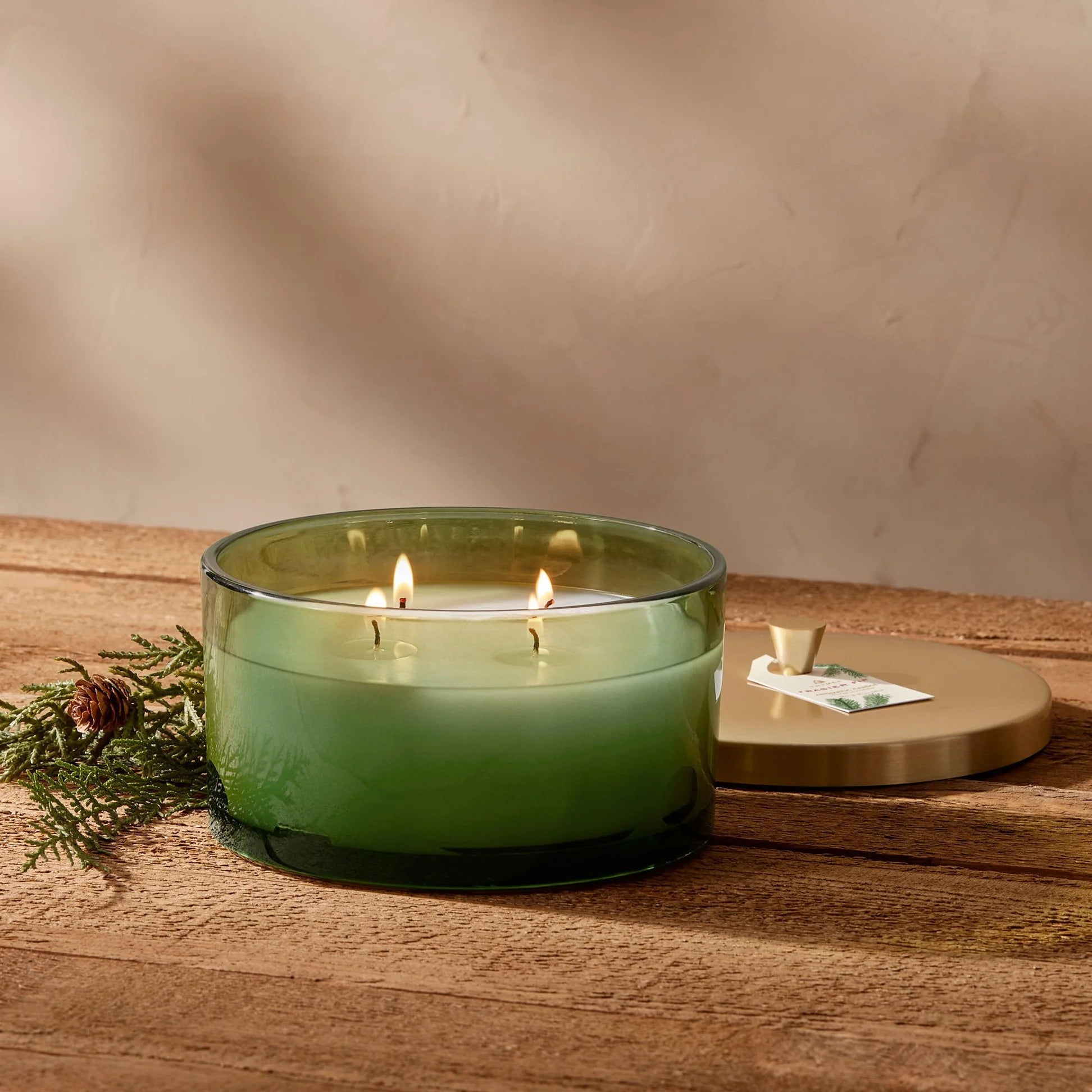 Thymes Frasier Fir Green 4 Wick Candle
