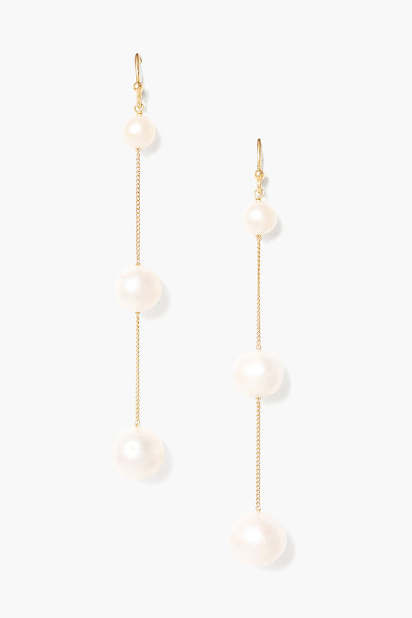 Chan Luu Tiered Floating Pearl Earrings