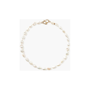 Chan Luu White Keshi Pearl Cobra Necklace