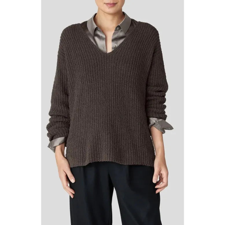 Eileen Fisher V Neck Sweater in Wren