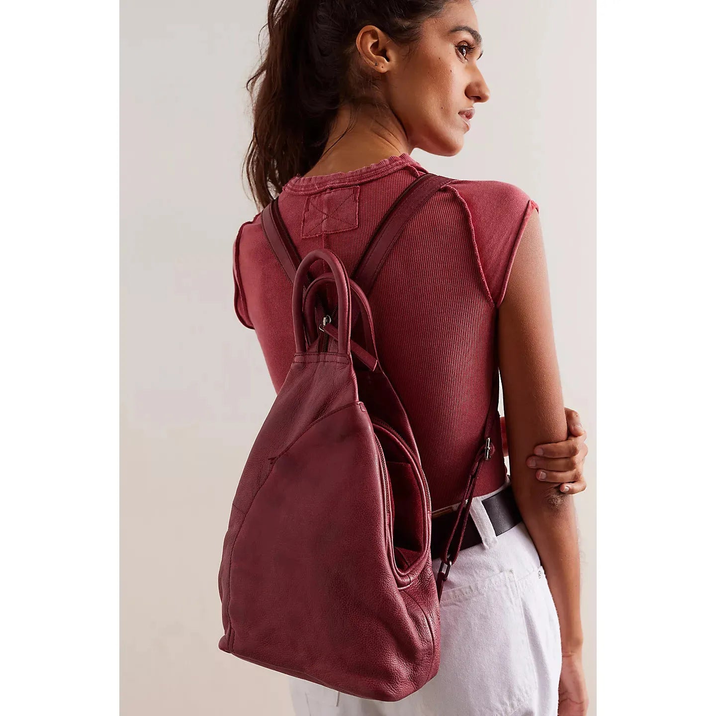 Free People We The Free Soho Convertible Sling in Crimson