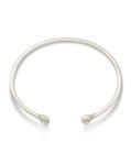 Kendra Scott Grayson Crystal Cuff Rhodium Metal Bracelet White CZ