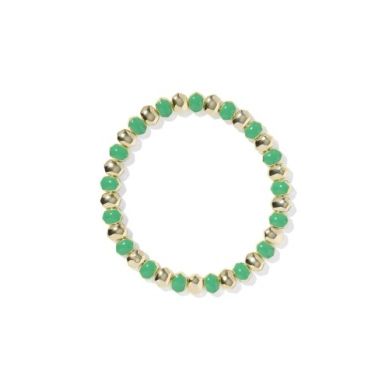 Kendra Scott Daphne Stretch Bracelet Gold Green Enamel