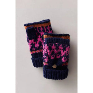 Free People First Frost Fairisle Gloves in Navy