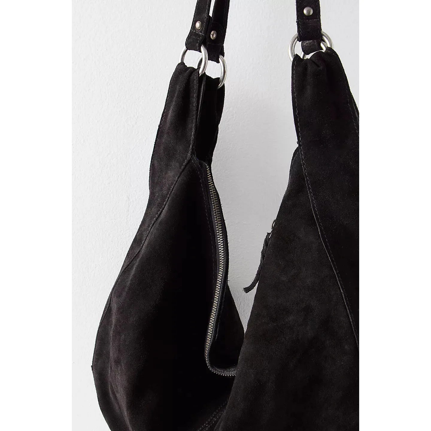 Free People Roma Suede Tote Bag in Black