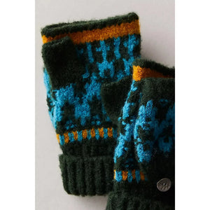 Free People First Frost Fairisle Gloves in Forest